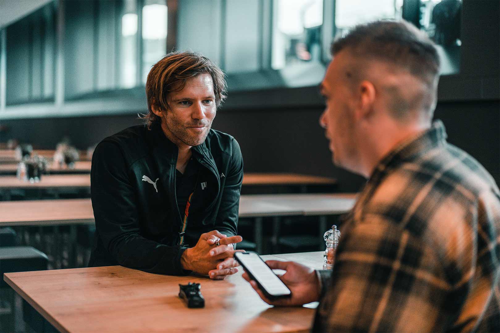 Lindén interviewing Bottas